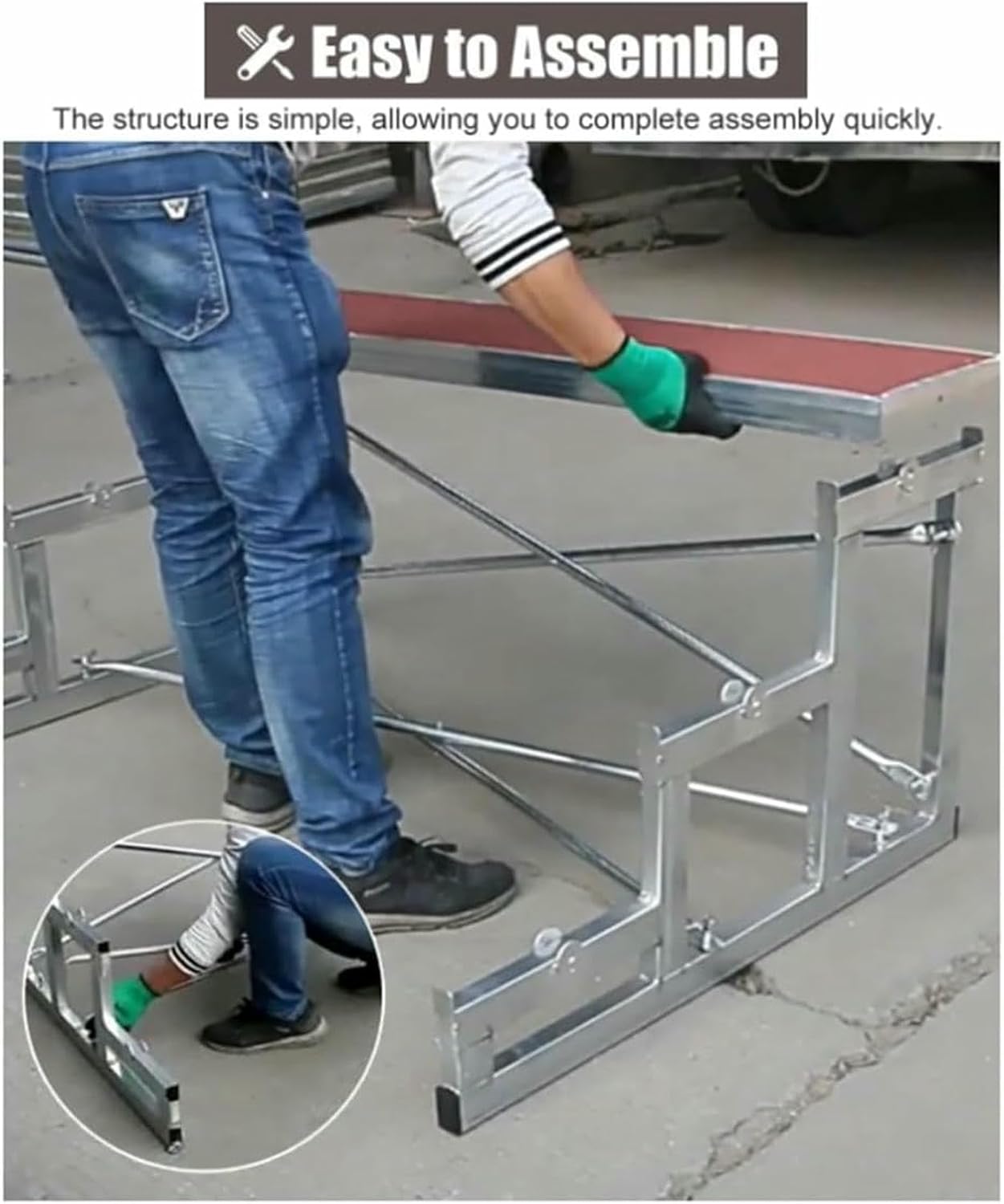 Portable Choral Risers for Schools, Classroom Church Choir Singing Steps for Group Picture/Wedding/Show, Choral Stair Platform Award Podium Stand