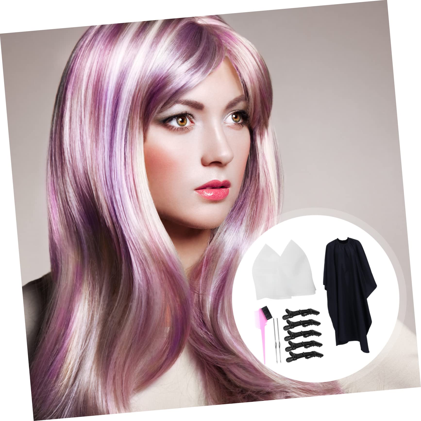 POPETPOP 11pezzi Cuffie Riutilizzabili in Silicone per Mèches Accessori per Tinture e Colorazione dei Capelli Strumenti per Parrucchieri