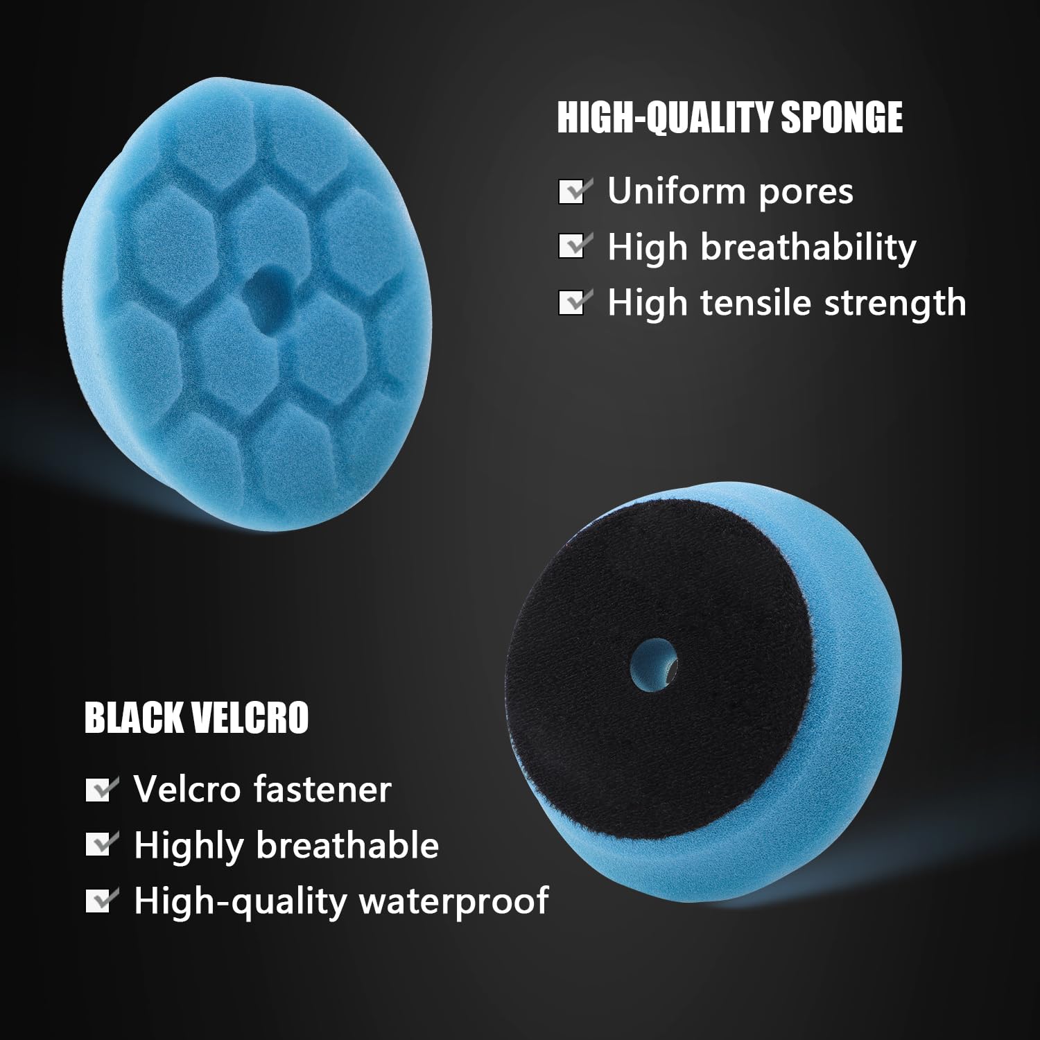 SPTA Tampone di lucidatura, 9Pcs Set lucidatura 80 mm Hex Logic tamponi lucidatura,con Adattatore per Trapano M14,Lana Lucidatura Pastiglie,Auto Lucidatura Pad per Lucidatrice Auto -FLPS3MIX