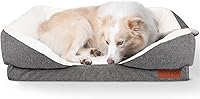 Vista 11 de Fida Cama ortopédica para perros con base de espuma viscoelástica, sofá de salón para perros con funda extraíble lavable, sofá cama para mascotas
