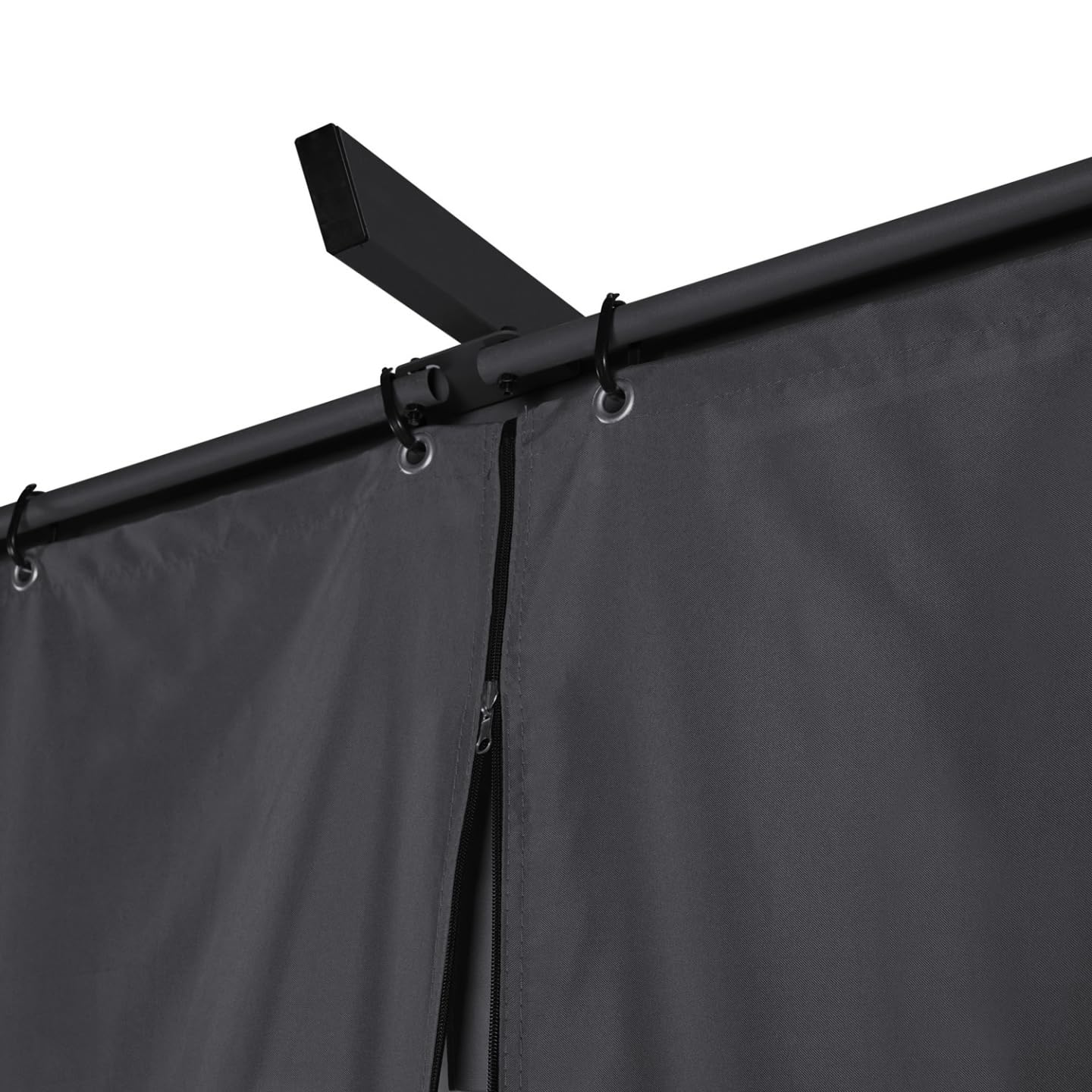 IDMarket - Pergola édition limitée Toit rétractable 3x4 M et 4 Rideaux Gris Anthracite