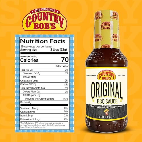 Miniatura 2 de Country Bobs - Salsa para barbacoa original, orgánica y totalmente natural, salsa barbacoa y adobo de carne para cerdo, pollo, carne de res y