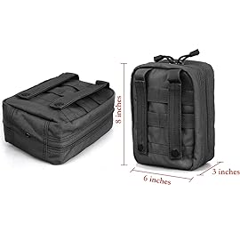 Carlebben EMT Pouch MOLLE Ifak Pouch Tactical MOLLE Medical First Aid Kit Utility Pouch (With Medical Supplies)