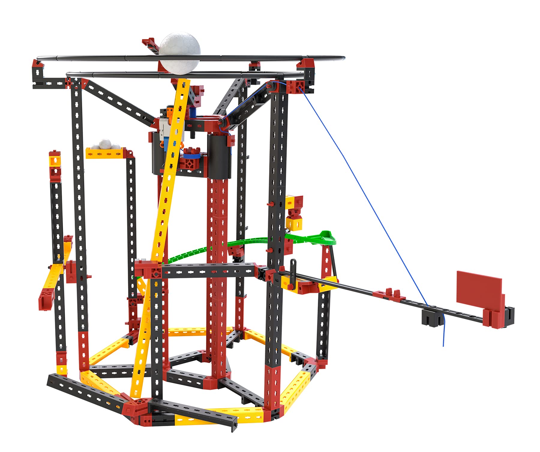 fischertechnik Advanced Funny Reactions 559890 – kit di costruzione con reazioni a catena per bambini, dai 7 anni in su