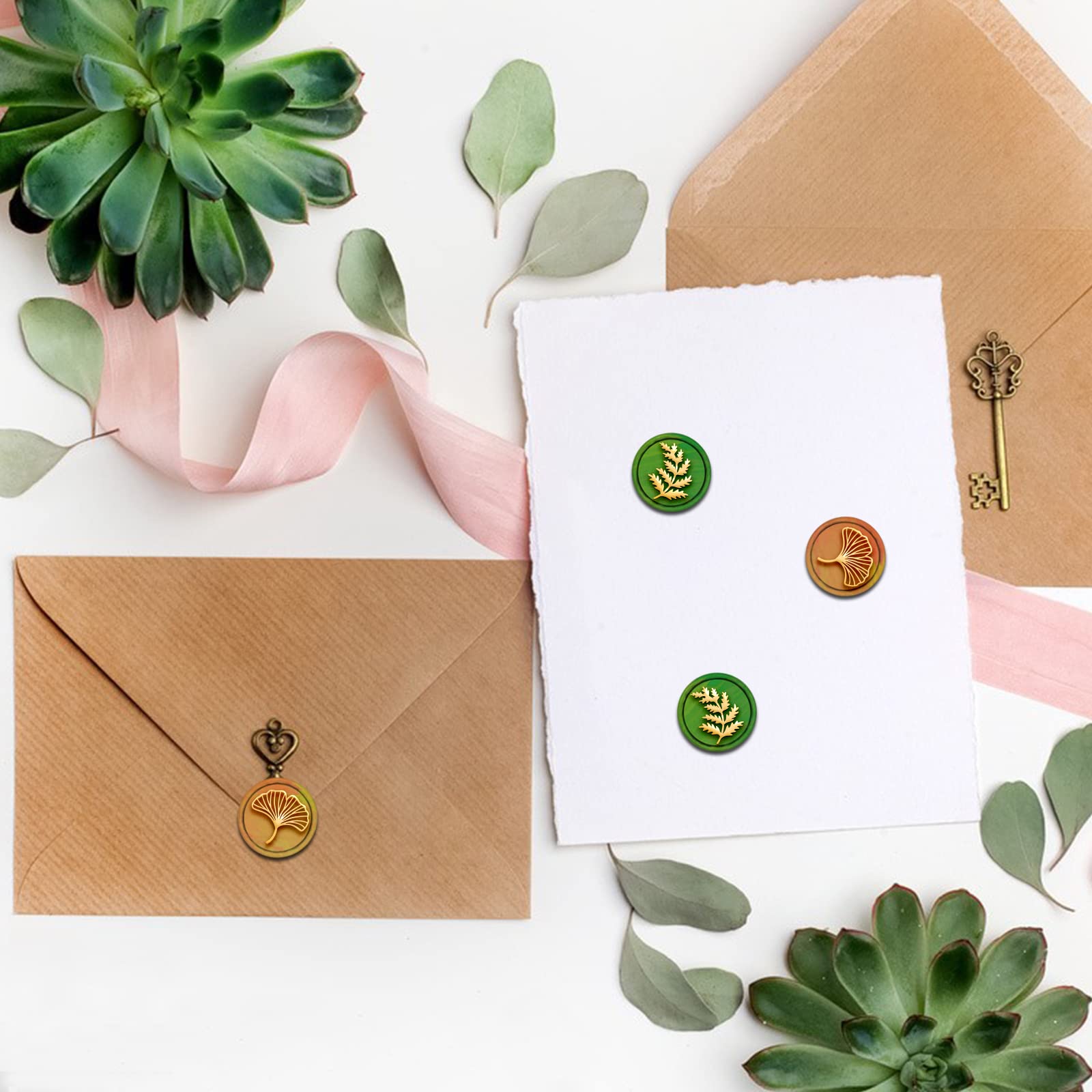 Cachet Cire Vintage - Tête En Laiton Motif Trèfle 25 Mm - Manche En Bois De Rose - Pour Lettres, Invitations, Emballages Cadeaux