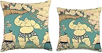 Vista 3 de Sakura Sumo Warrior Classic Japan Art AOde to Art of Sumo Wrestling Under Cherry Blossom Trees - Almohada de 16 x 16 pulgadas, multicolor