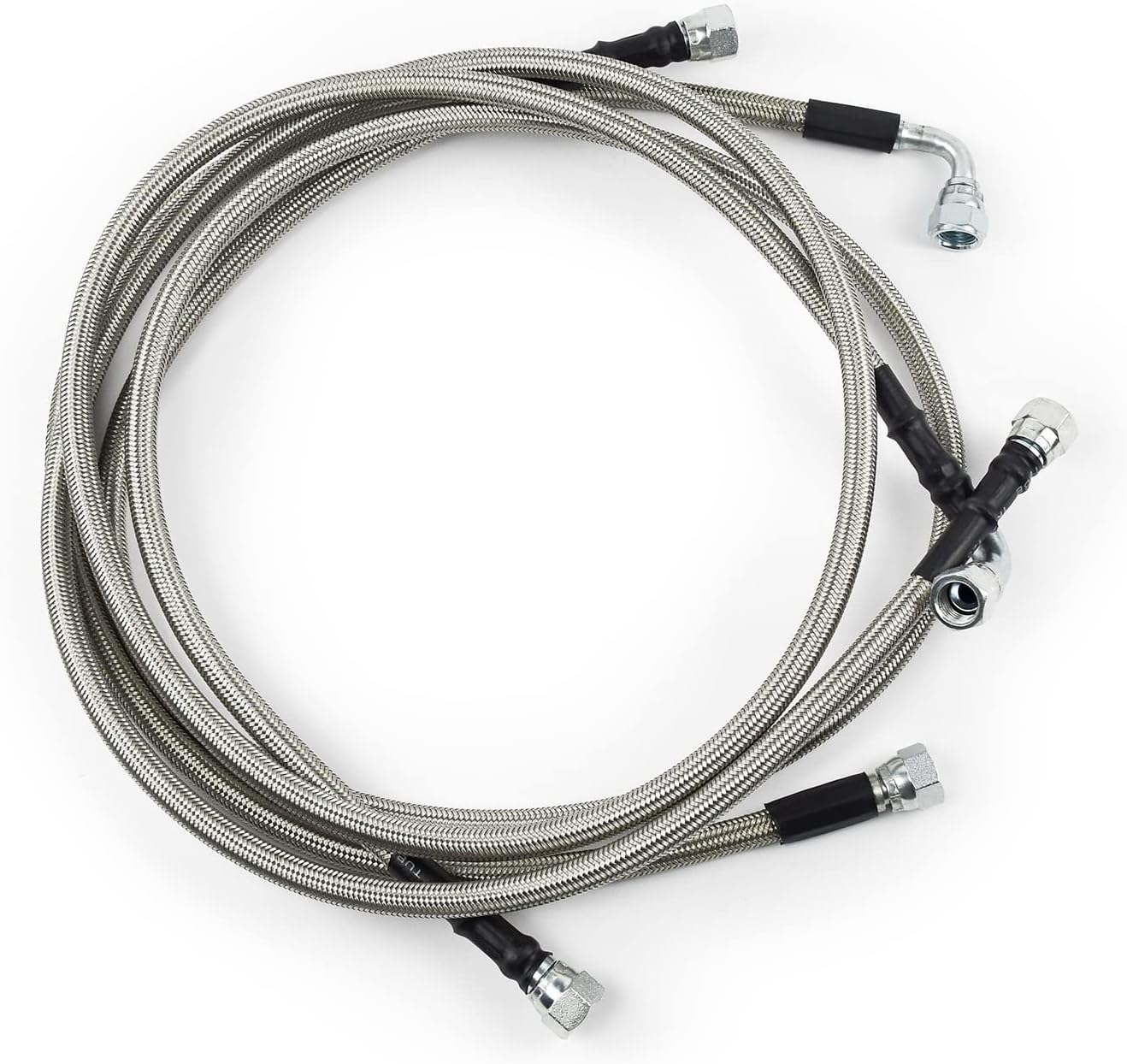 48RE Transmission Cooler Hoses Lines Kit SS Fits for 2003-2007 Dodge Ram 2500/3500 Cummins 5.9L 48RE Transmission