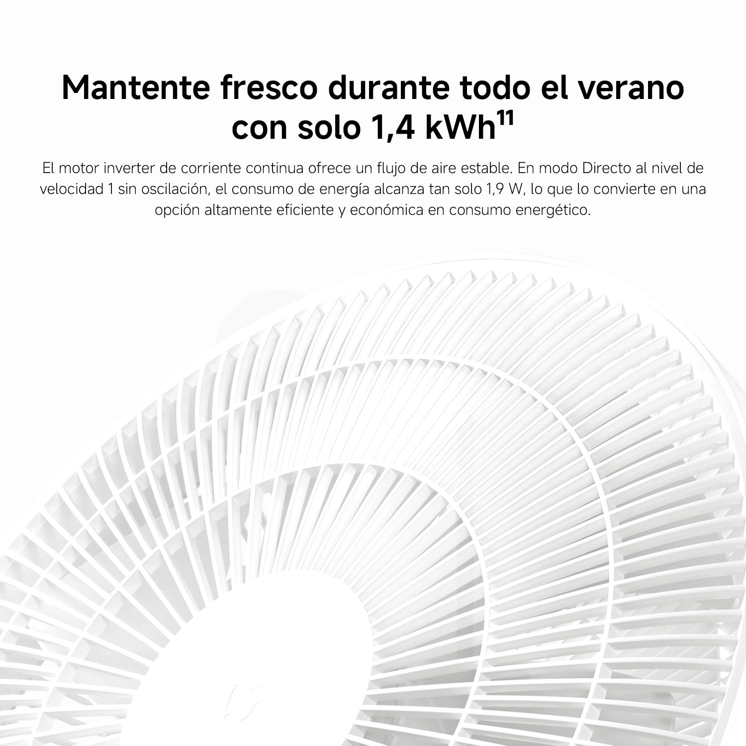 XIAOMI Smart Standing Fan Pro Slim, Ventilador DC Silencioso con Mando | Ventilador inteligente DC con 8 modos, 100 velocidades por App. Ventilador de suelo y mesa con USB-C y estuche para camping.