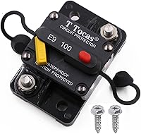 Vista 32 de E9 50 Amp Disyuntor con diseño de interruptor empotrado Protección IP67 impermeable DC 12V-72V 50A Reinicio manual UL montaje en superficie