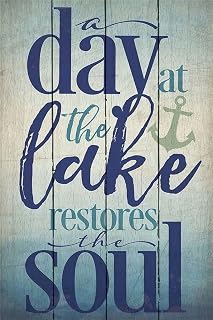 DIY 5D Diamond Painting,a Day at The Lake restores Soul,Anchor,Paint by Number Crystal Rhinestone Diamond Embroidery Paintings Cross Stitch,12 * 16 inch.