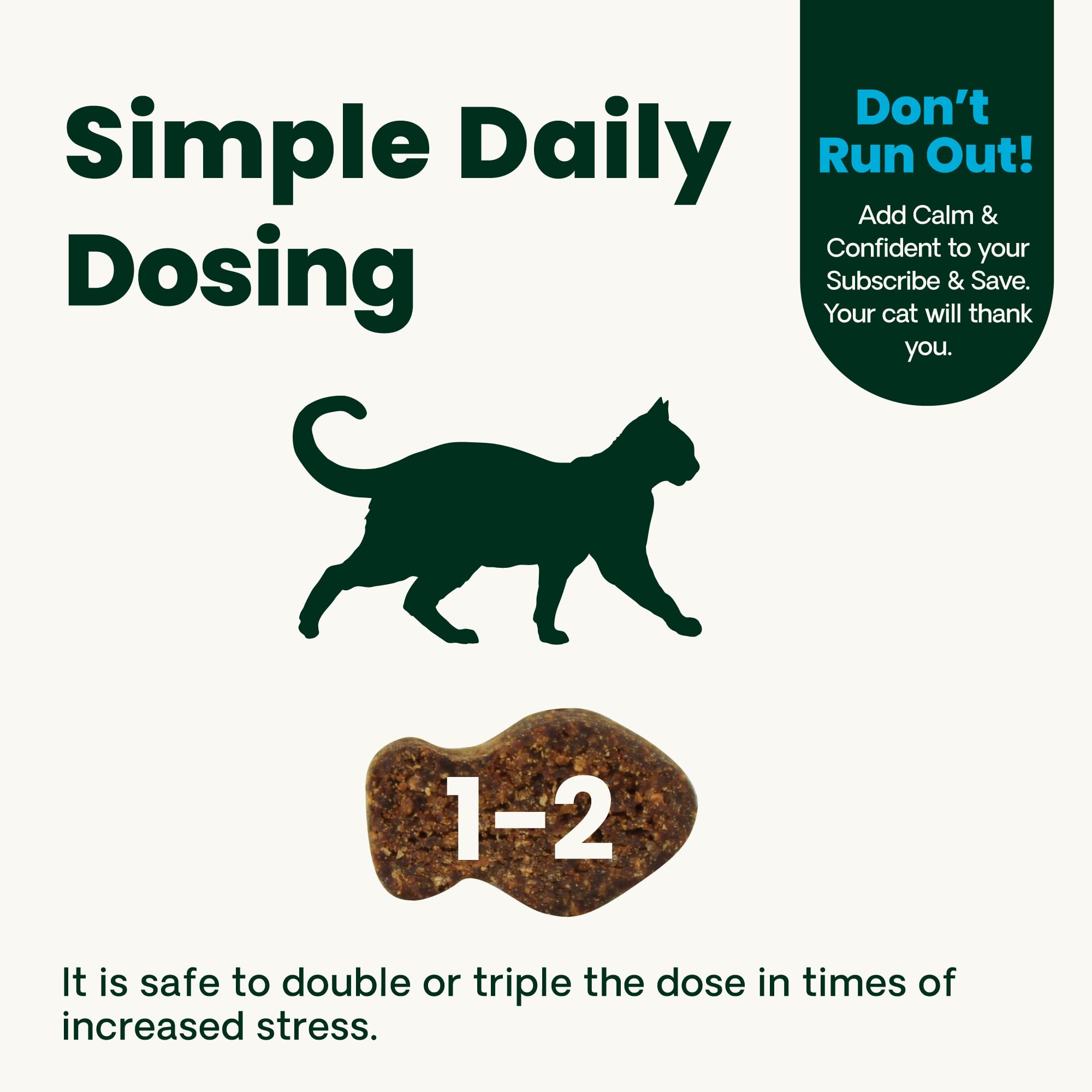 VetriScience Calm & Confident Chews, Composure Calming and Anxiety Supplement for Cats, Reduce Stress and Fear, Ideal for Travel, Vet, Grooming and Routine Changes, Chicken, 30 Count - image 7