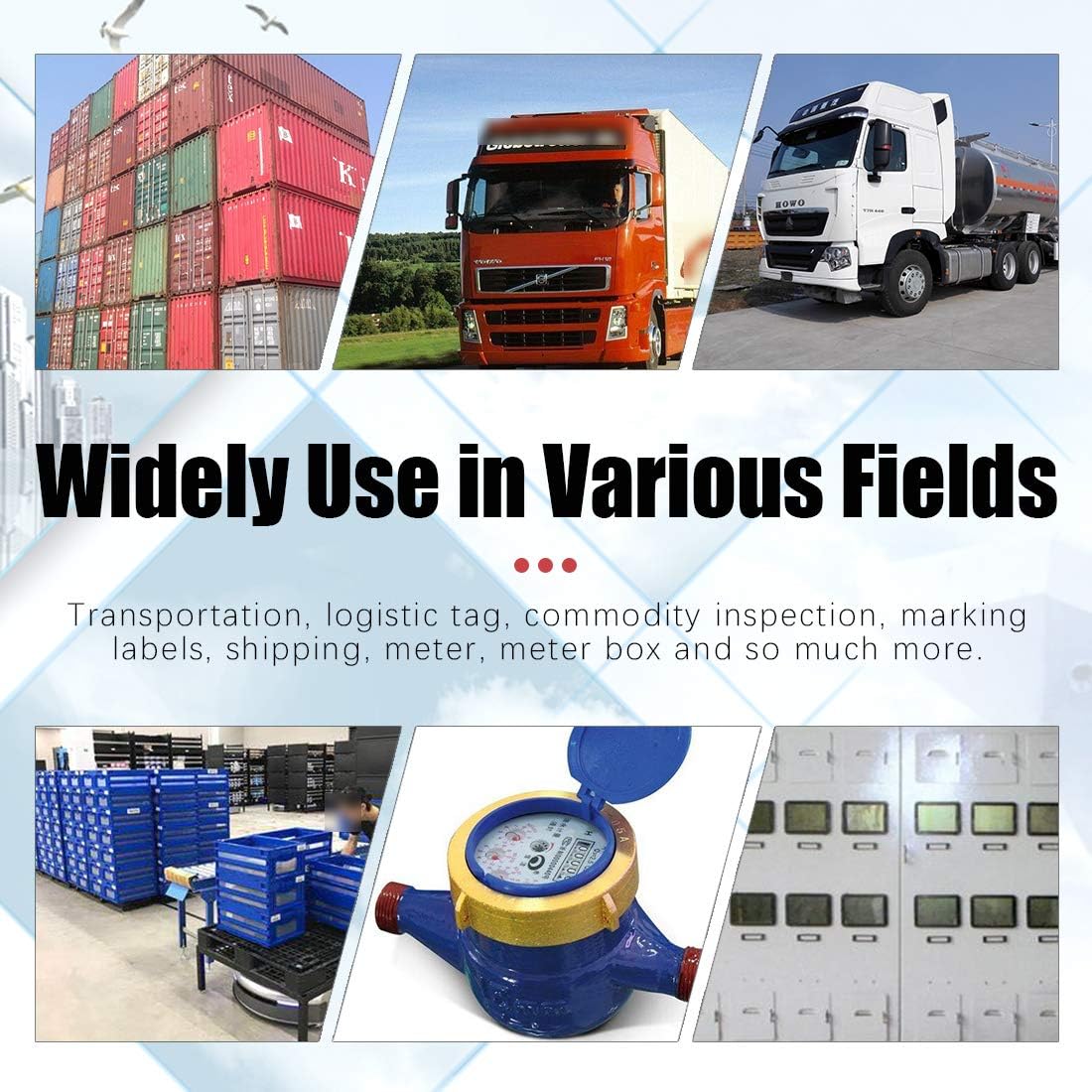 Glarks 105Pcs Red Yellow Blue Green White Security Zip Ties Self-Locking Ties Plastic Tamper Seal Tags Pull Tite for Fire Extinguisher - Image 7