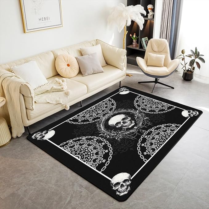 Sugar Skull Area Rug 4'11