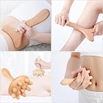Outils de massage en bois 5-en-1 kit de drainage lymphatique Maderoterapia, outils de sculpture corporelle pour soulager la douleur musculaire, anti-cellulite, contour et modelage du corps