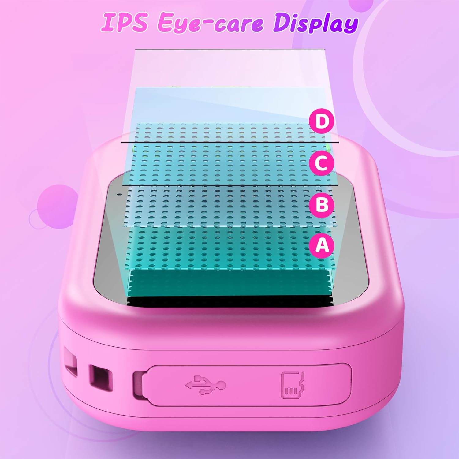 Kids Camera Waterproof IP68, 1080P HD Underwater Camera for Kids Ages 3-12 with Toy-Grade ABS Plastic, Kids Digital Camera for Children Outdoor Swimming Snorkeling Birthday Gift, Rose Red image 7 of 8 B0F4K6YPTK