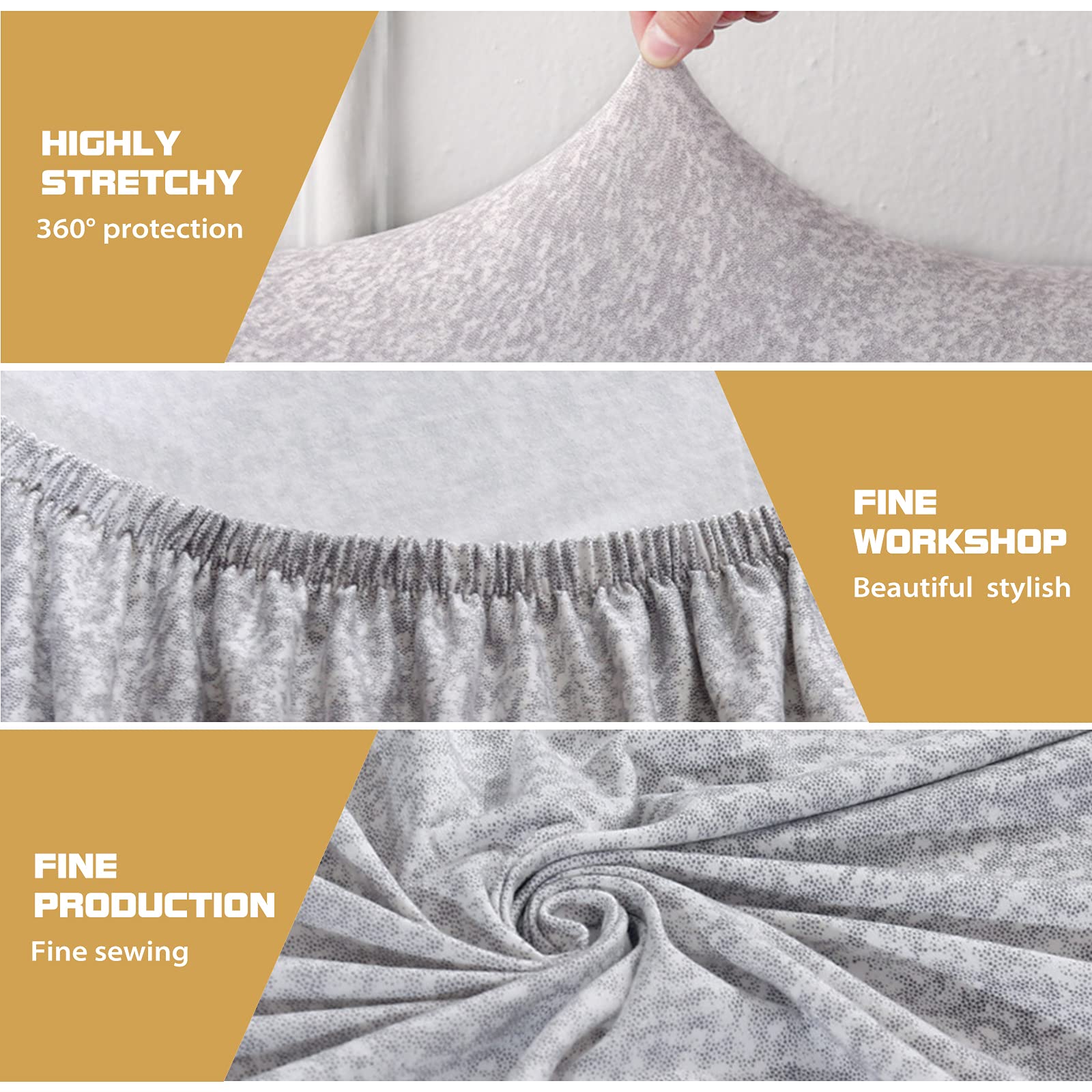 Fundas elásticas para sofá de 1/2/3/4 plazas, protector de piel, fácil ajuste para sala de estar, funda duradera para muebles, lavable a máquina, protección elegante