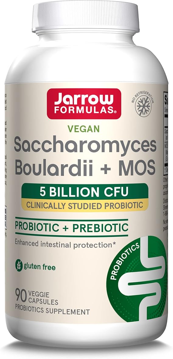 Sacharomyces Boulardii & MOS, Provides Enhanced Support by Jarrow Formulas - 90 Capsules