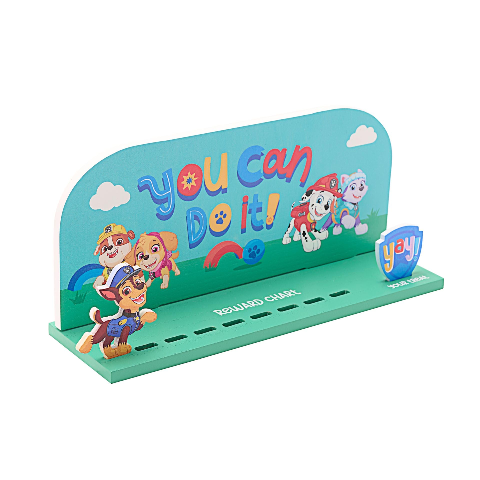 Widdop Paw Patrol Chase Wooden Reward Chart Children Training Behaviour Incentive Gift, Multi - Image 2