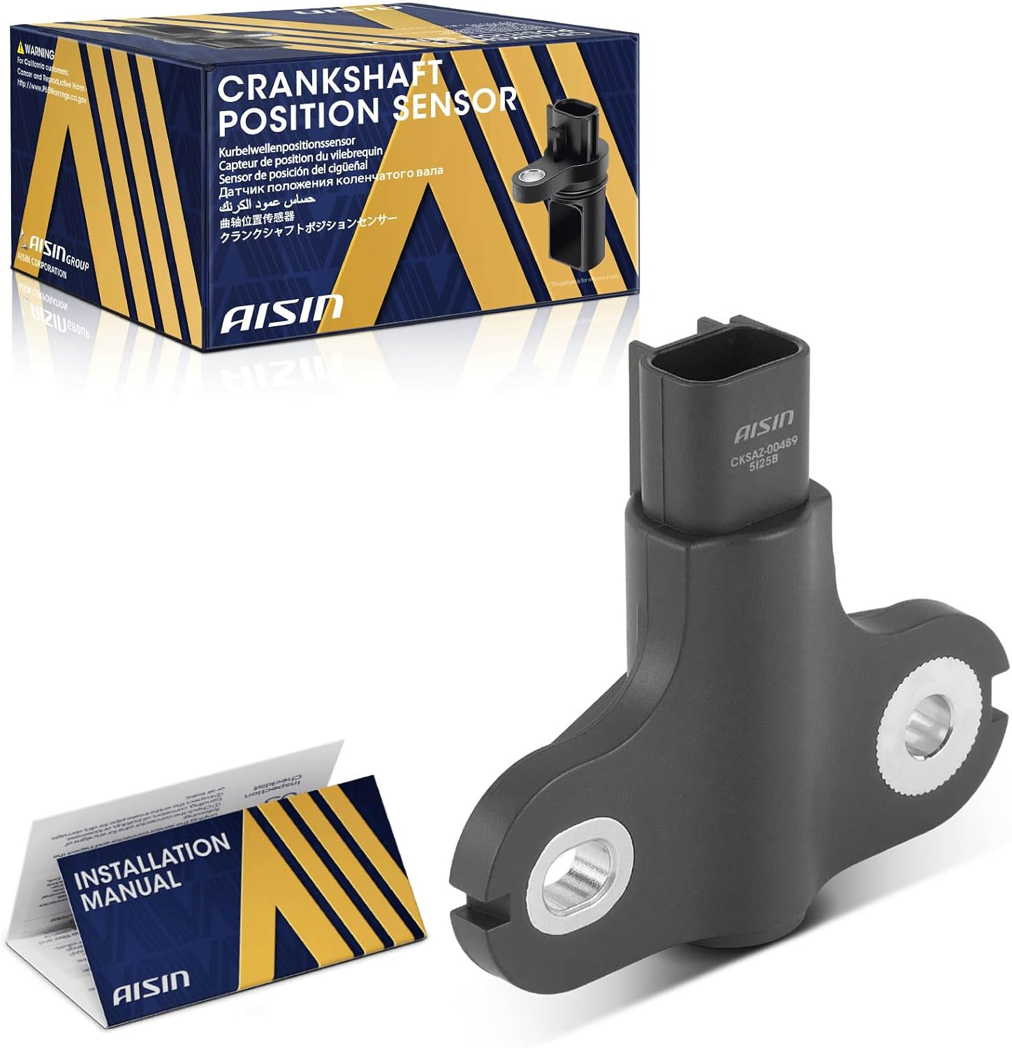 AISIN AFTERMARKET CKSAZ-00489 Engine Crankshaft Position Sensor - Compatible with Ford F-150 E-150 E-250 E-350 Econoline 1996, F-250 F-350 1996-1997, Explorer 1996-2001, Bronco 1994-1996 - 5.0L 5.8L