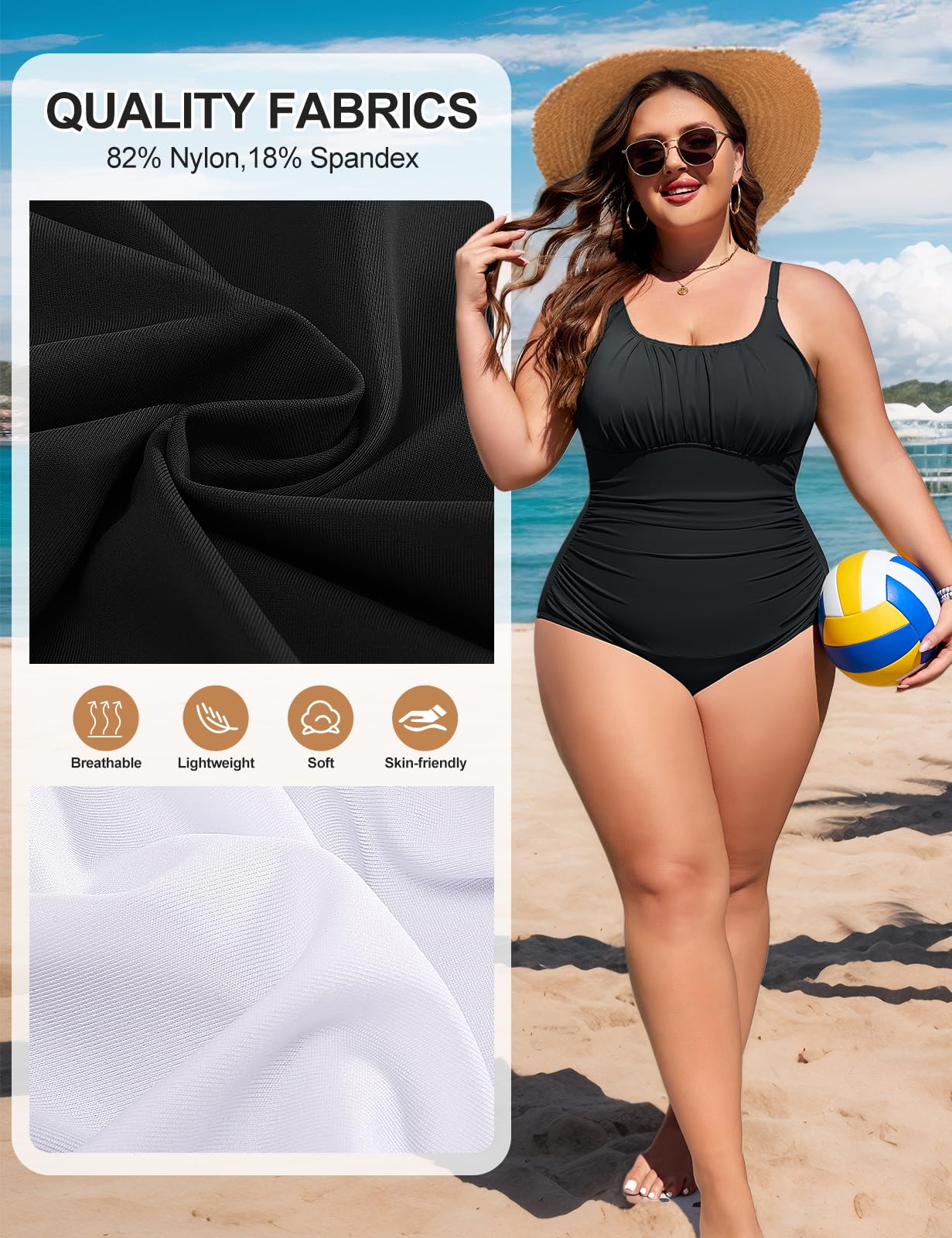 Tuopuda Bañadores Mujer Tallas Grandes Reductor Barriga Bañador Push up con Relleno Trajes de Baño Una Pieza Monokini para Playa Piscina L-4XL