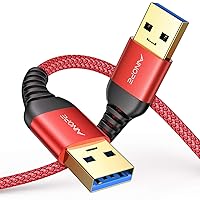 Vista 12 de AINOPE Cable USB a USB, cable USB 3.0 A a A macho a macho [nunca se rompe], cable tipo A de doble extremo compatible con cajas de disco duro, KVM