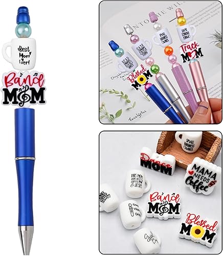 Miniatura 4 de 15 cuentas focales de silicona Blessed Mom Focal de silicona para bolígrafos de cuentas, personajes de girasol, mamá, cuentas focales de silicona