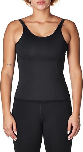Miniatura 4 de FeelinGirl Entrenador de cintura para mujer, chaleco de corsé, moldeador de cuerpo, recortador, camiseta sin mangas, faja deportiva con huesos de