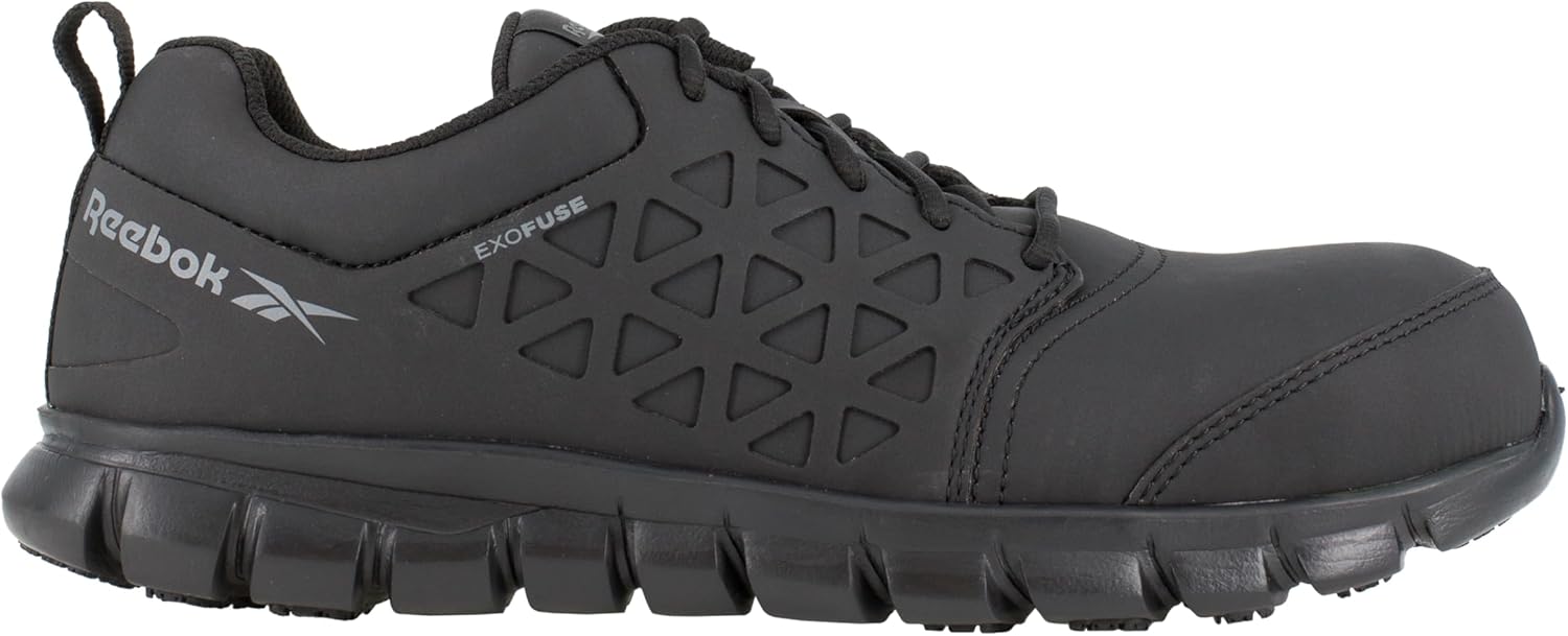 Reebok Mens Sublite Cushion Exofuse Slip Resistant Composite Toe Work/Duty - Black - Image 3