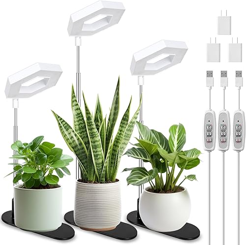 Miniatura 15 de FOXGARDEN Luz de crecimiento, luz LED de espectro completo para plantas de interior, lámpara de cultivo con temporizador de encendido/apagado Blanco