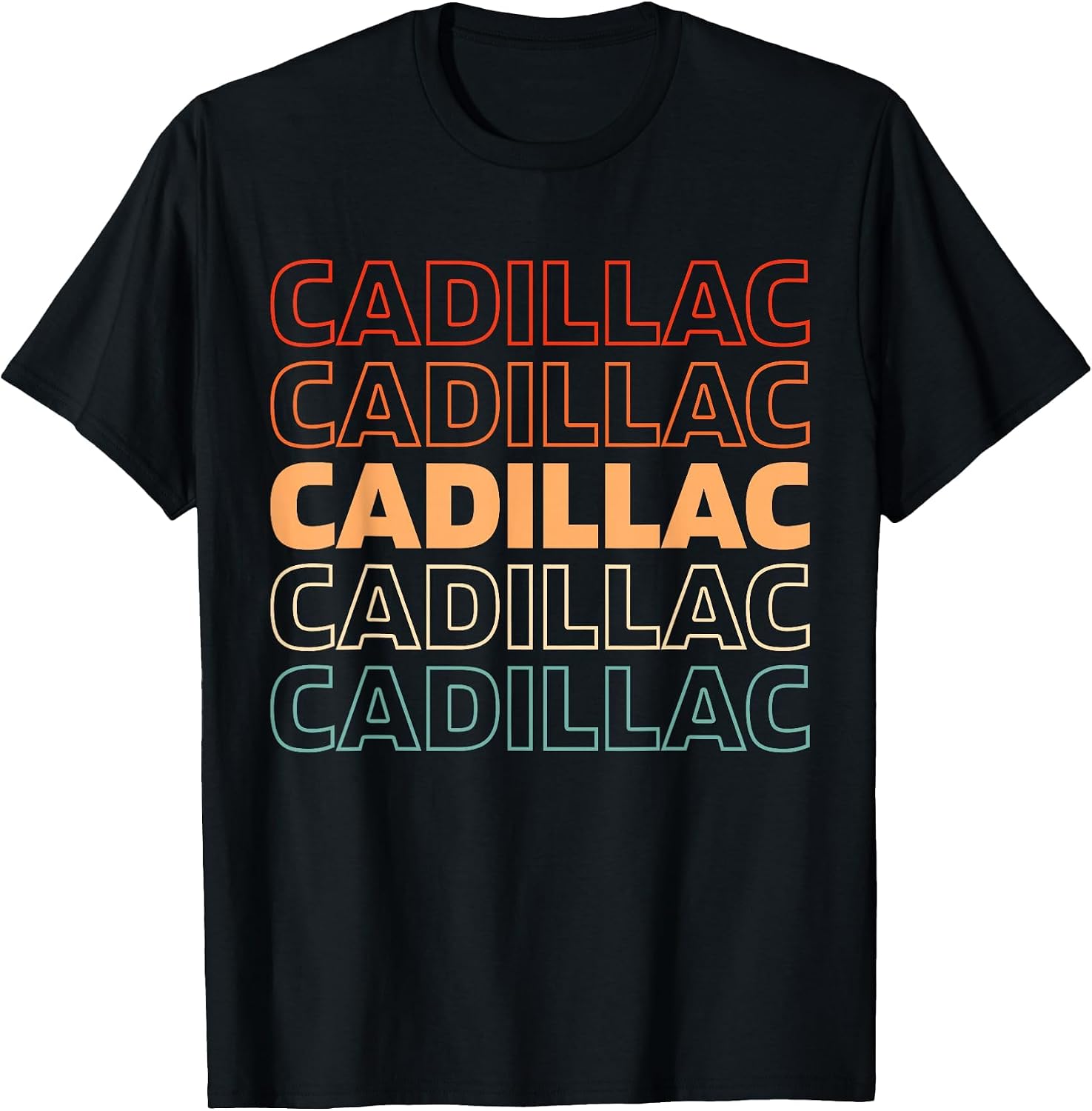 Retro Us American City USA - Vintage Michigan Cadillac T-Shirt