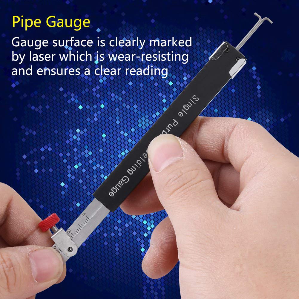 1 Welding Gauge, Steel Internal Single Purpose Welding Gauge Root Gap Misalignment Inspection Gauge 0-4MM