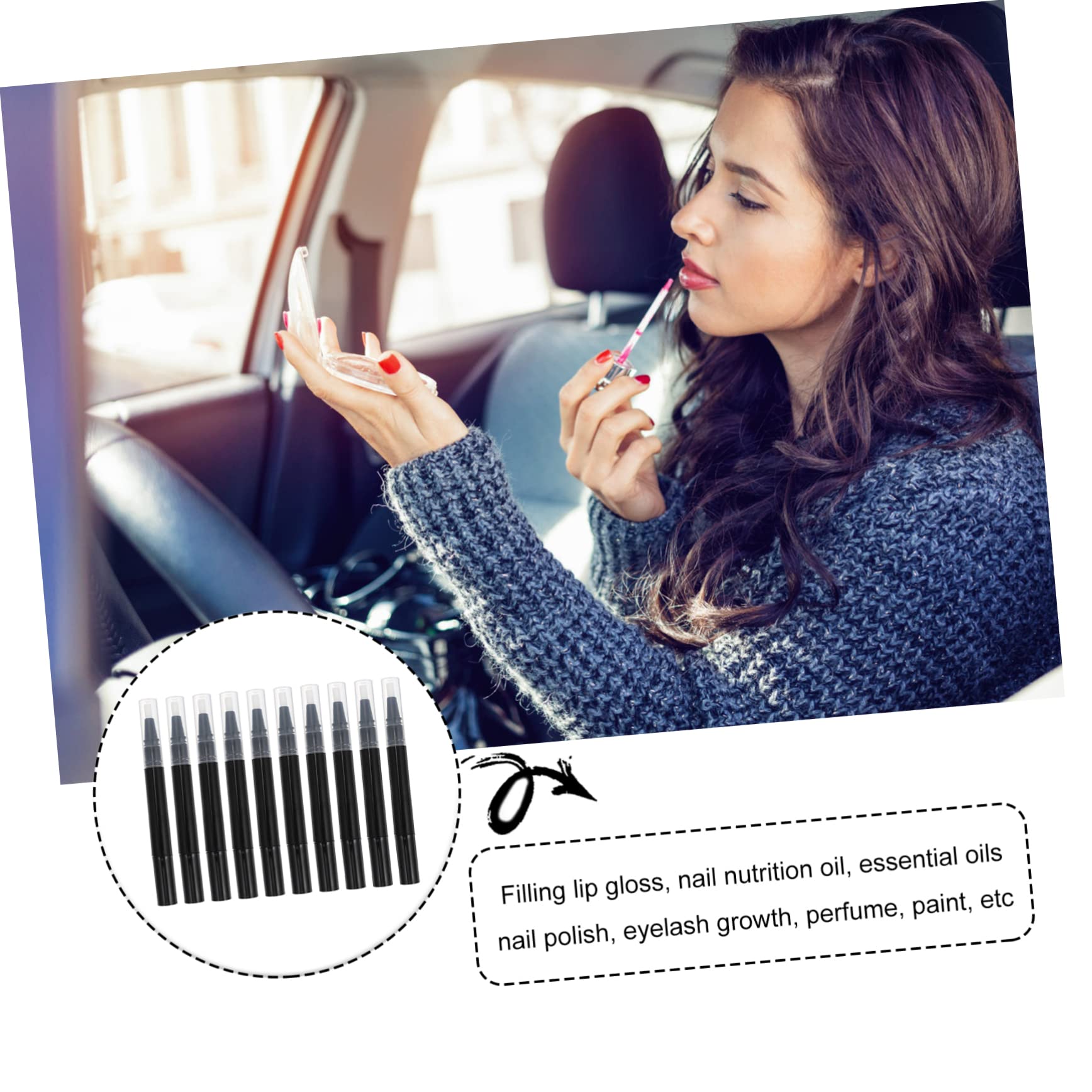 3sets Nagel Ernährung Stift Leere Lip Make-up Stift Make-up-tool Kit Nagel Liefert Kit 10 Stücke * 3