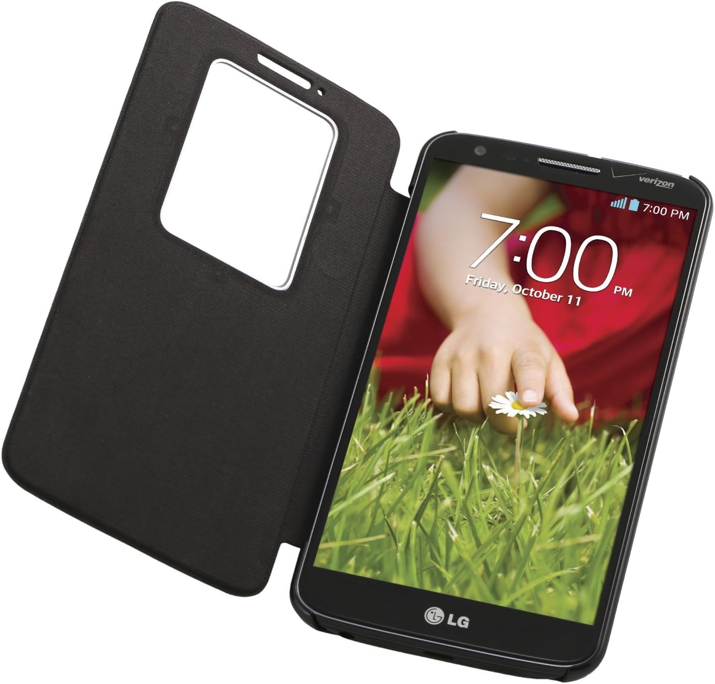 LG Electronics LG G2 QuickWindow Convenient Flip Folio Case - AT&T, T-Mobile, Sprint