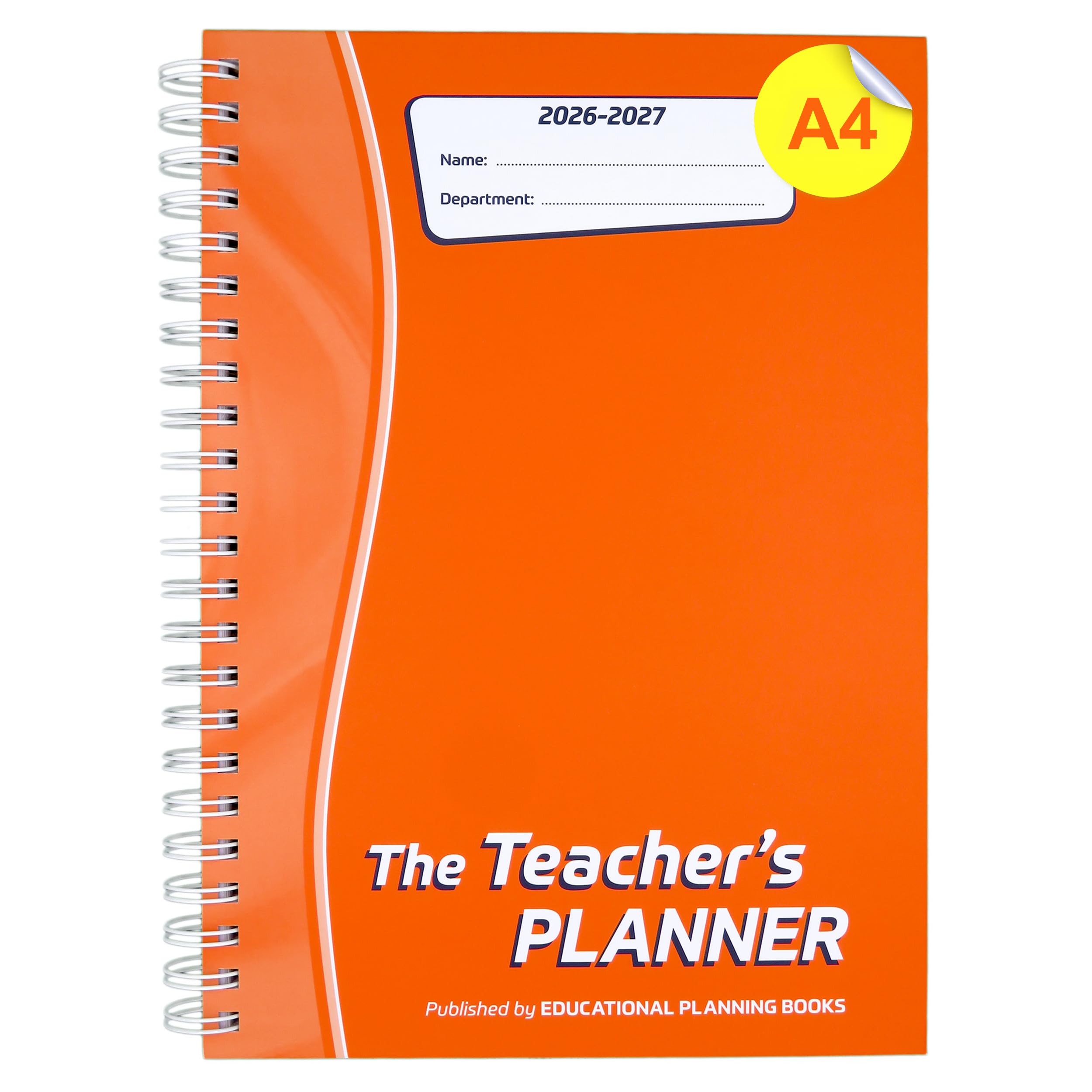 The Teachers Planner 2026-2027 for Secondary School – A4 – Eight Period Day – Page-a-Day & Undated, with Dedicated Pages for Year Planning, Exams, Marking and more (TP1-O)