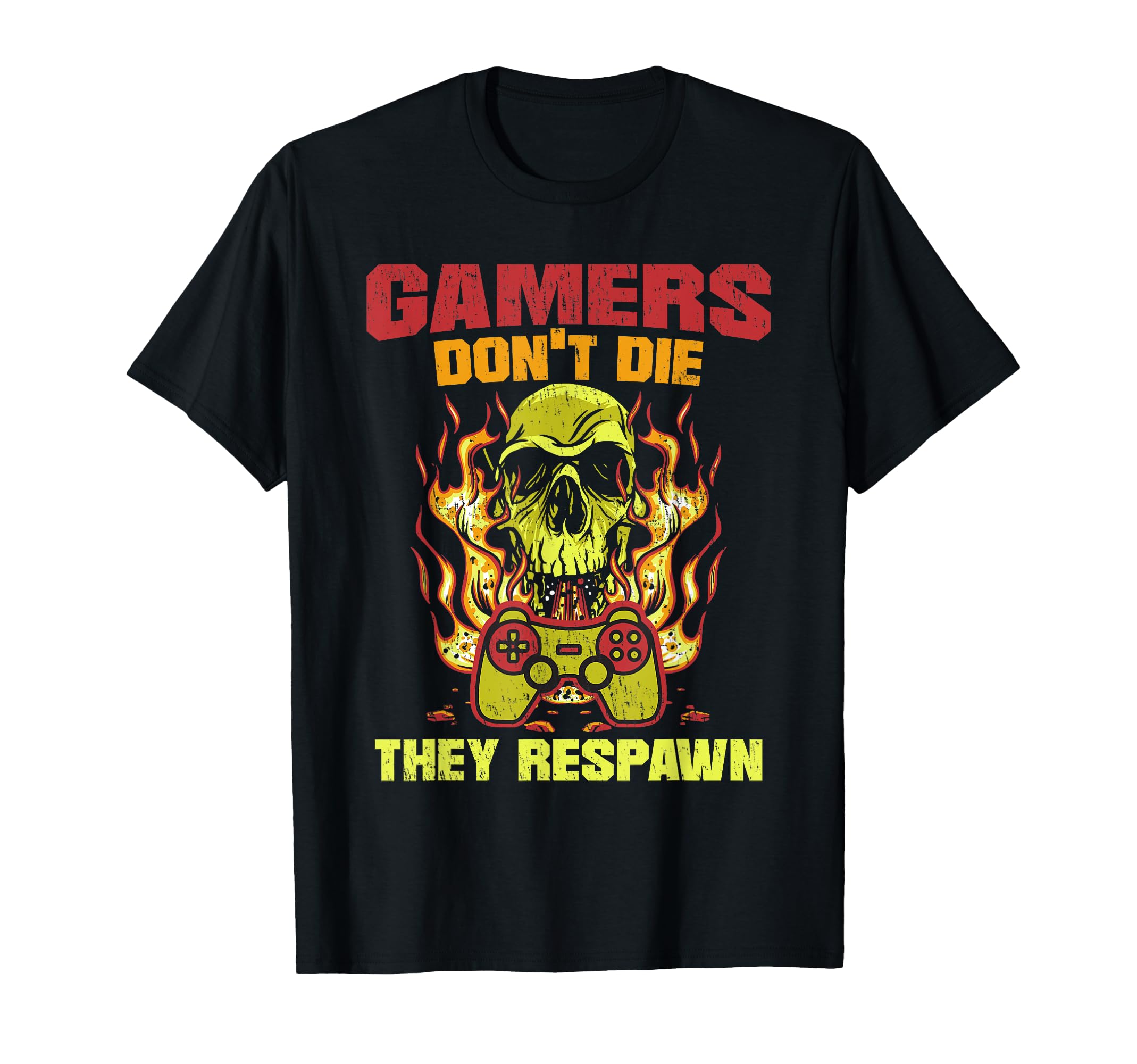 Gamers Don't Die They Respawn for a Gamer Video Gaming T-Shirt