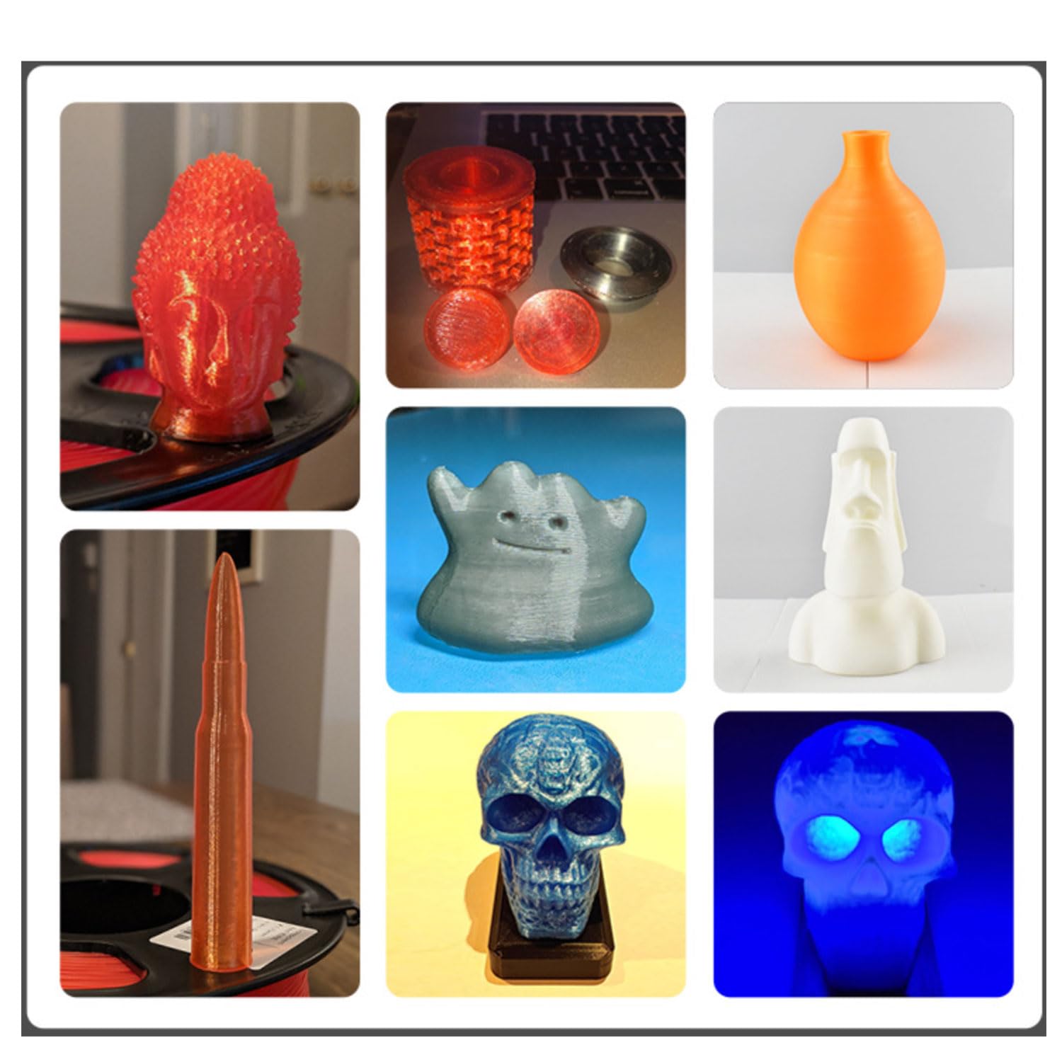 Fil de filament PETG pour imprimante 3D 1 kg 1,75 mm 2,85 mm