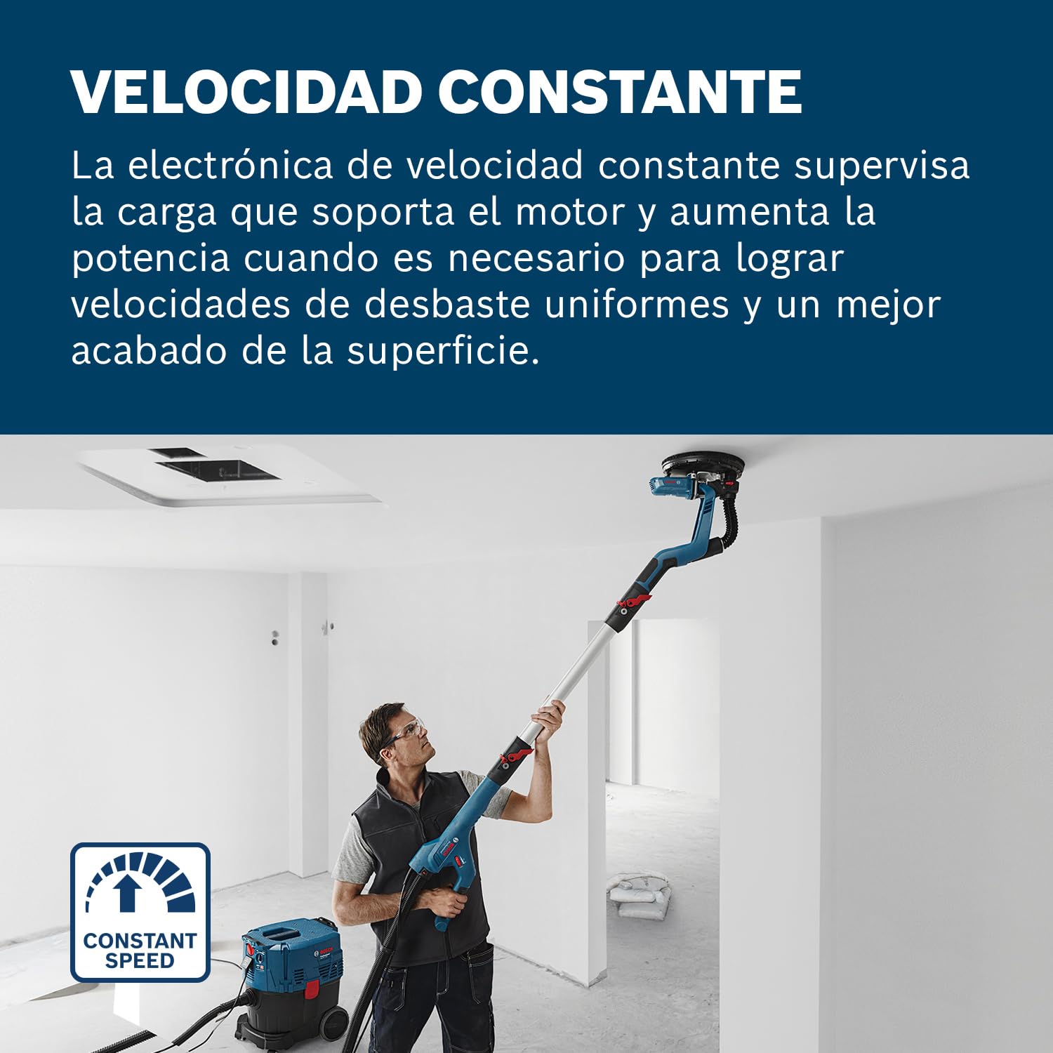 Bosch Professional lijadora de pared GTR 55-225 (550 W, plato lijador Ø 215 mm, incl. 1 disco de lijado M480, 1 set de plato lijador blando, 3 clips para cables, maletín)