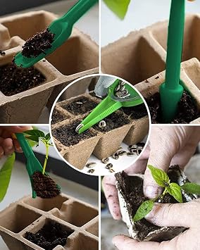 WY8 Seed Trays Starter Kit, Include 100 Biodegradable Pots for Seedlings, 3 Plastic Growing Trays with 3 Crystal Lids, 50 Plant Labels and 3 Plant Tools All you need for Outdoor Indoor Gardening