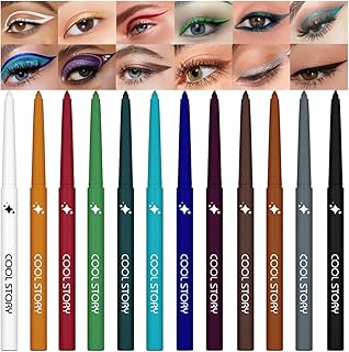 Juego de delineador de ojos brillante de 12 c...