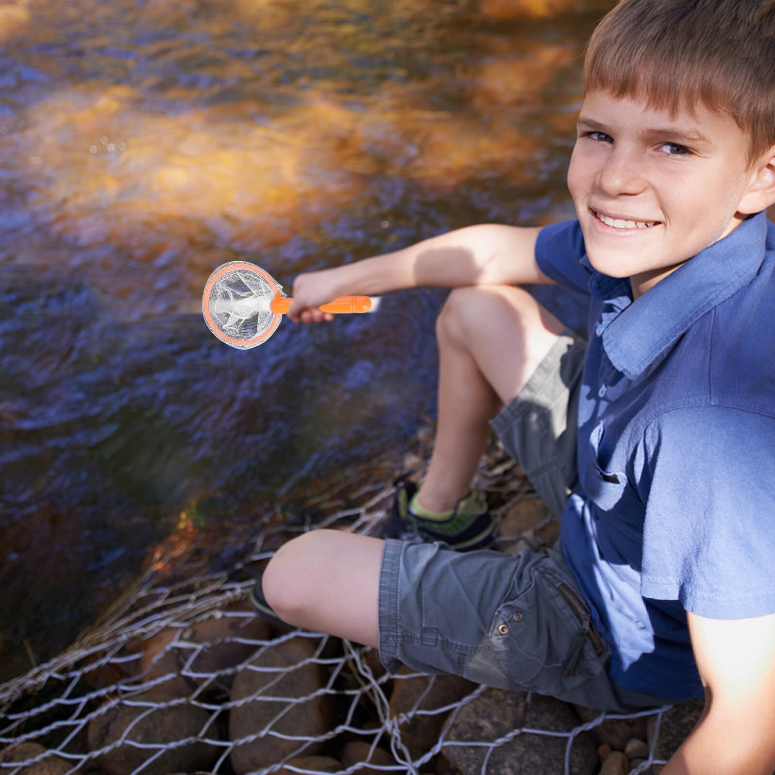 Red de Pesca para Niños 10 Piezas de Plástico, Brail de Mano