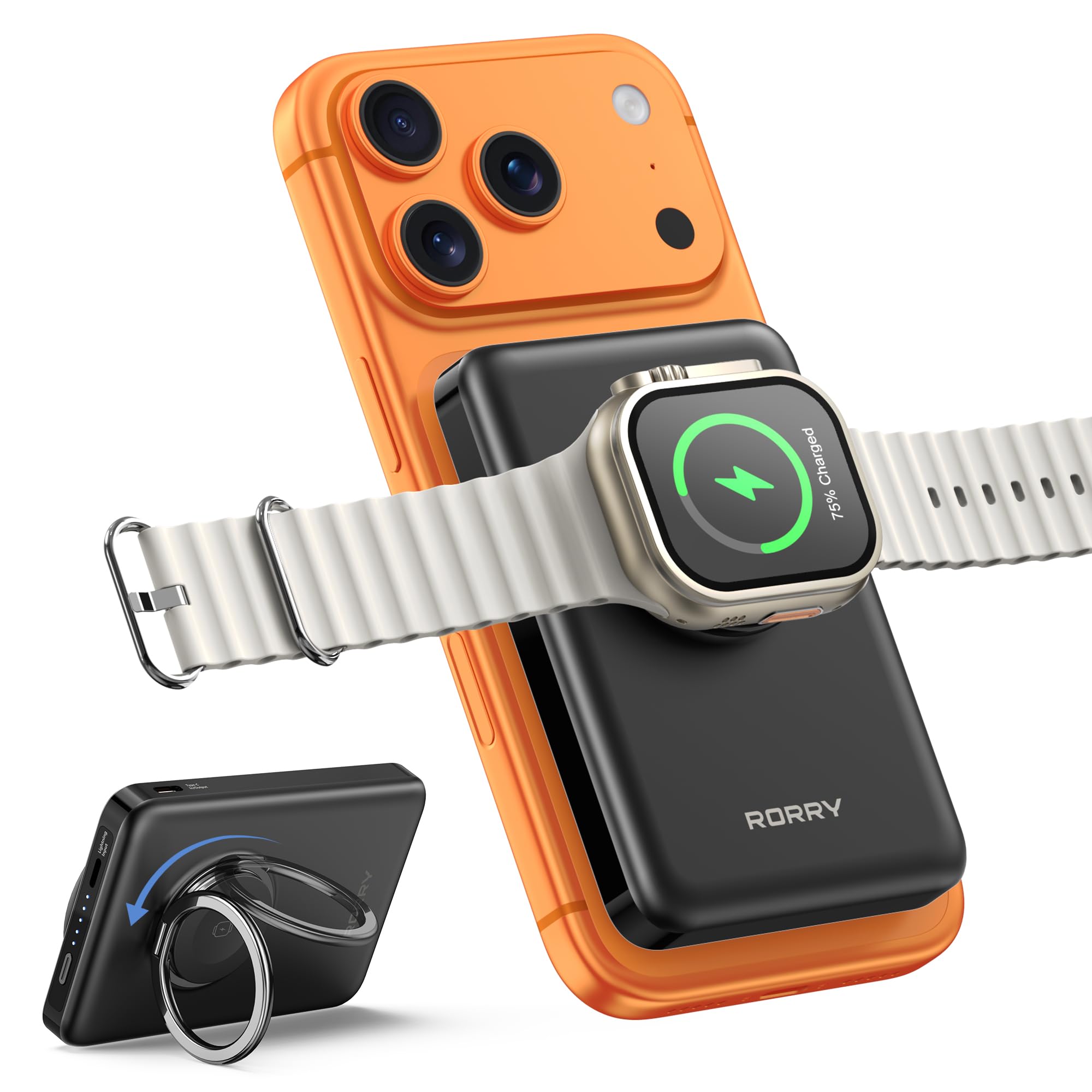 Amazon | 【最強 3in1ワイヤレス充電】RORRY モバイルバッテリー