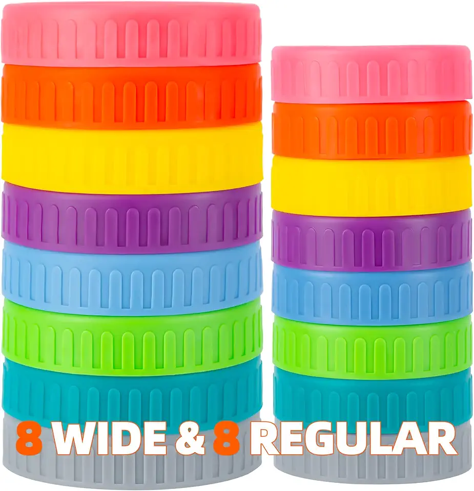BOOMIBOO [16Pack] Intended For Mason Jar Lids,8 Wide...