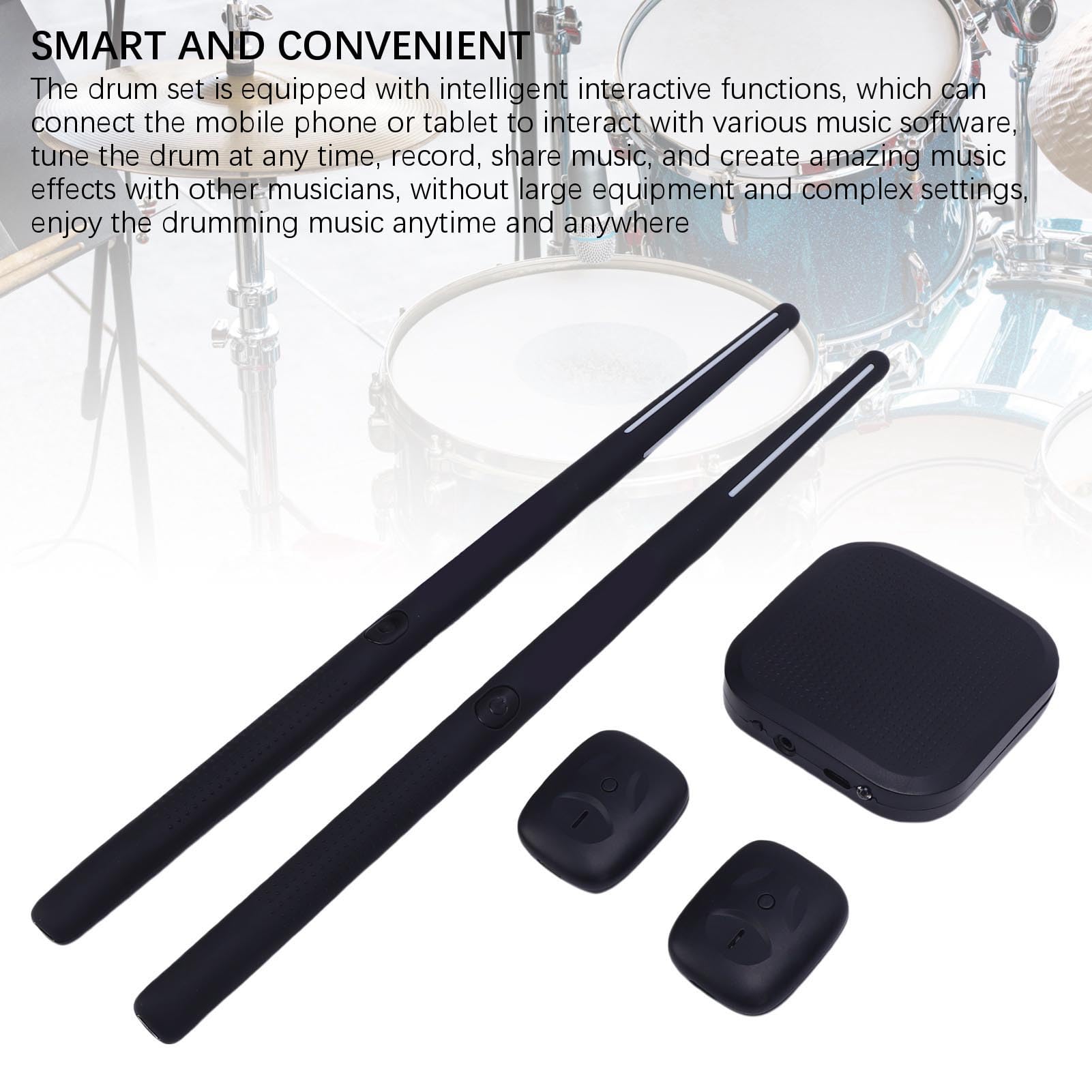 Electronic Air Drum Strucs Drumsticks Zestaw z Czujnikiem Ruchu 3D Bezkładny Perkusja dla Początkujących Nagranie ćwiczeń