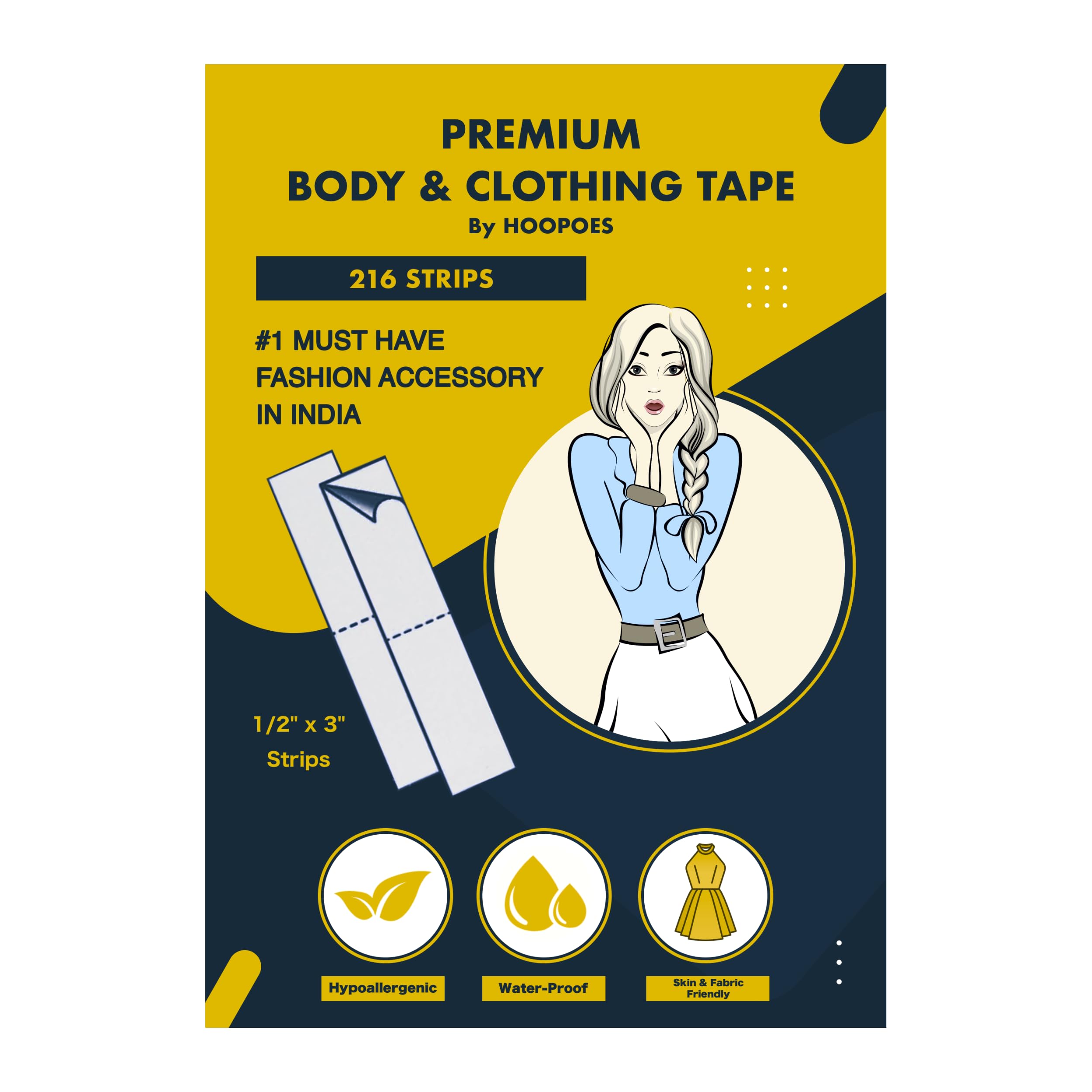 Double Sided Body and Clothing Tape - Transparent Tit Tape for Clothes, Dress & Body | Suitable for All Fabric Types and Sensitive Skin | Extra Adhesive, Invisible and Transparent Boob Tape-image-39