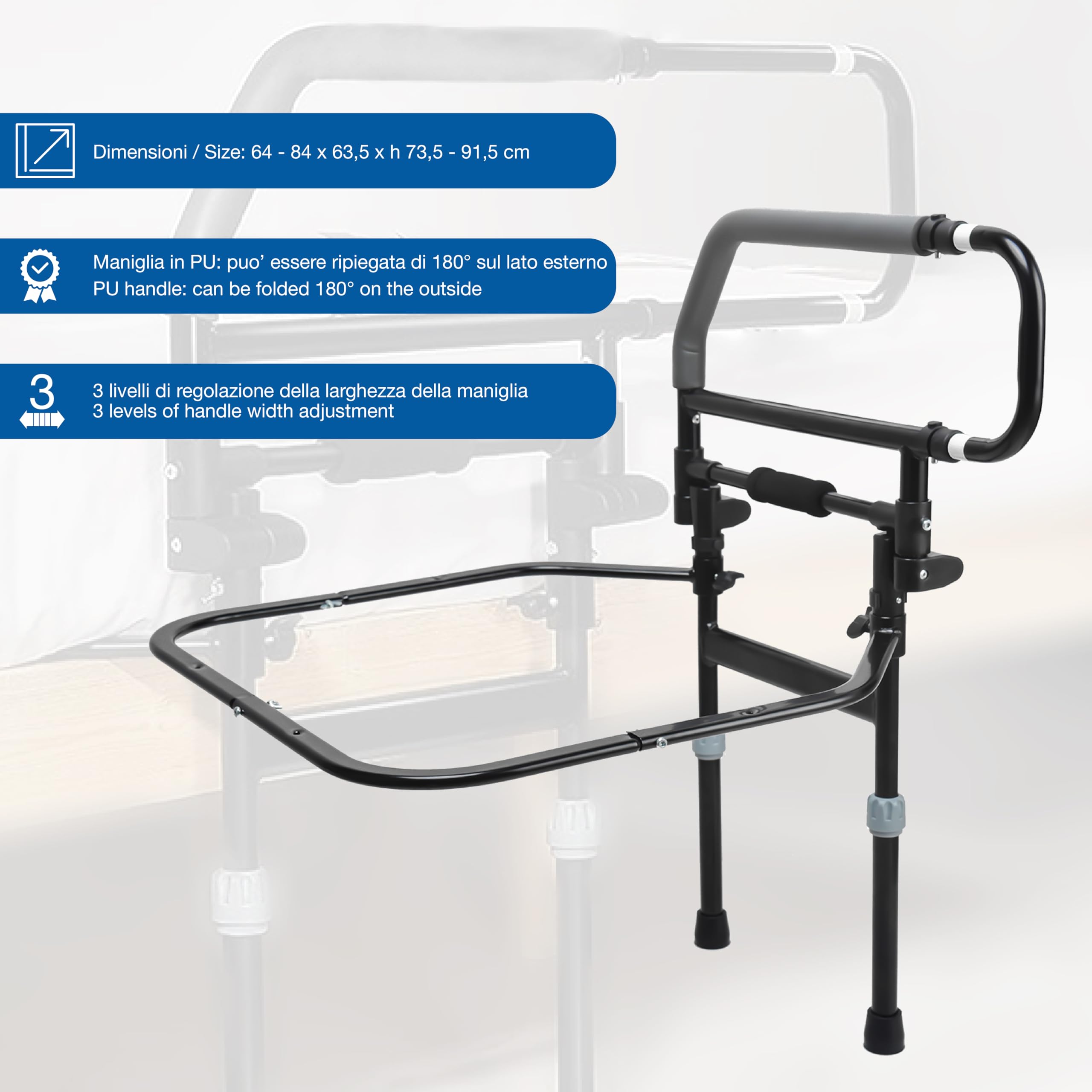 GIMA Sponda Letto Ribaltabile Agganciabile al Letto, 27704