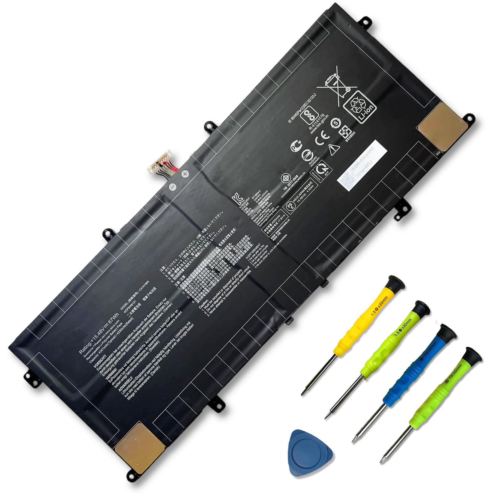 Amazon.com: SUNNEAR C41N1904 C41N1904-1 Battery Replacement for