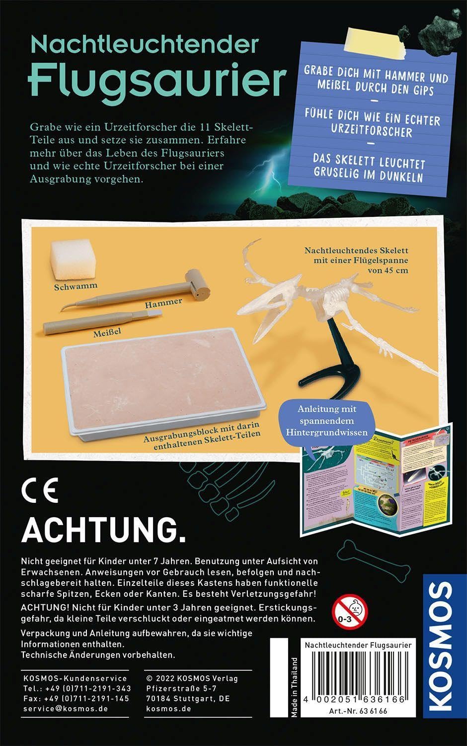 Image secondaire de Kit d'Excavation Ptérosaure Phosphorescent pour Enfants - Kosmos