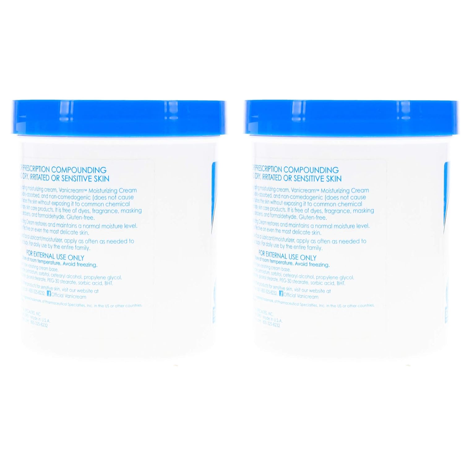 Vanicream Moisturizing Skin Cream, 16 Ounces (Pack of 2)