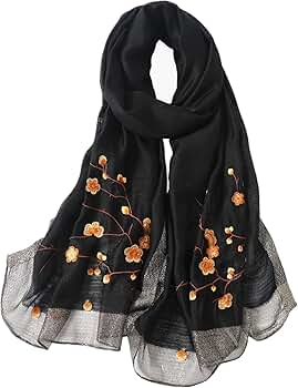 ミューラルmurral ice flower embroidery scarf Amazon.com: WINCESS YU Women Mulberry Silk Scarf Long