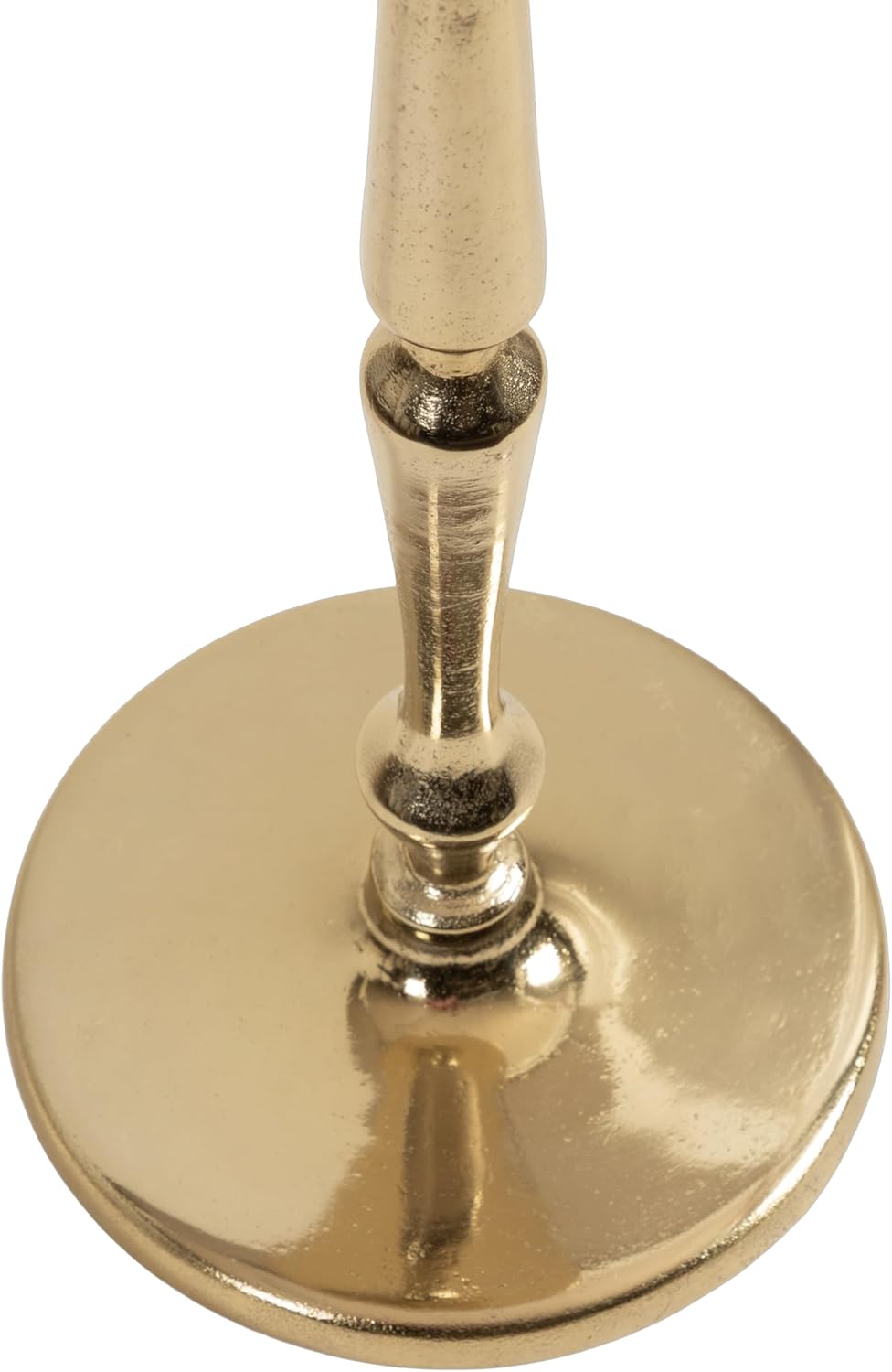 Kate and Laurel Carling Traditional Metal Round Drink Table, 9 x 9 x 22, Gold, Vintage Cast Aluminum Accent Table with Unique Spindle Design for Use as Indoor Plant Stand or Living Room Decor Piece